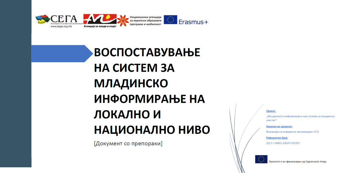 Воспоставување систем за младинско информирање на локално и национално ниво